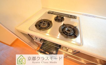 グリル付き3口ガスシステムキッチン