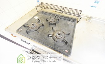 グリル付き3口ガスシステムキッチン