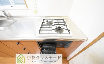 2口ガスコンロ（グリル付き）