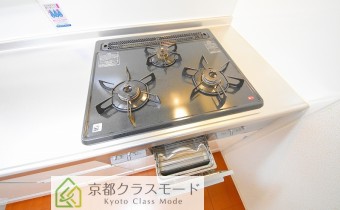 3口ガスコンロ（グリル付き）