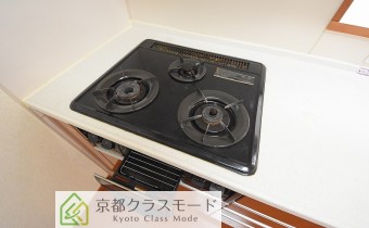 グリル付き3口ガスシステムキッチン
