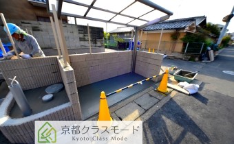 駐輪スペース（工事中時の写真です。）