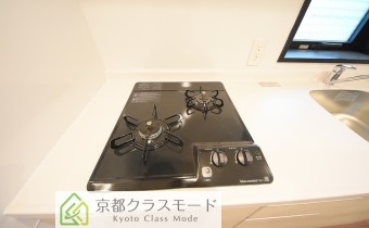 2口ガスコンロ付き