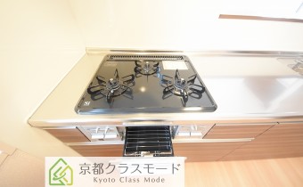 3口ガスコンロ（グリル付）