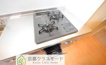 グリル付き2口ガスシステムキッチン