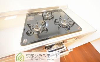 3口ガスコンロ（グリル付き）