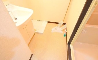脱衣スペース　※室内写真は同マンション内の別タイプのお部屋になります。