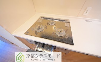 3口ガスコンロ（グリル付き）
