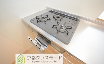 グリル付き3口ガスシステムキッチン