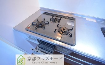 グリル付き3口ガスシステムキッチン