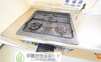 グリル付き3口ガスシステムキッチン