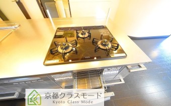 3口ガスコンロ（グリル付き）