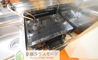 2口ガスコンロ付き