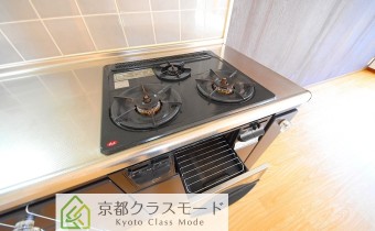 3口ガスコンロ（グリル付き）