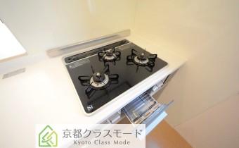 グリル付き3口ガスシステムキッチン