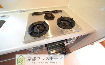 グリル付き3口ガスシステムキッチン