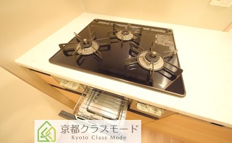 3口ガスコンロ(グリル付き)