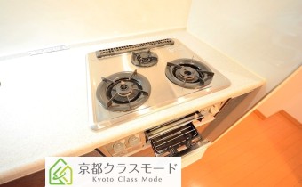 3口ガスコンロ(グリル付き)