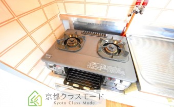 2口ガスコンロ付き
