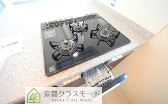 グリル付き3口ガスシステムキッチン