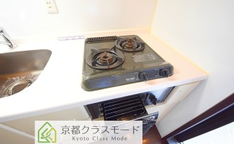 グリル付き2口ガスシステムキチッチン