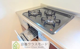 グリル付き3口ガスシステムキッチン