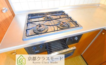 グリル付き3口ガスシステムキッチン
