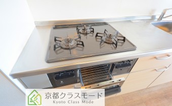 3口ガスコンロ（グリル付き）