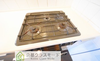 3口ガスコンロ（グリル付き）