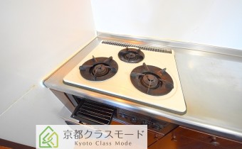 3口ガスコンロ（グリル付）
