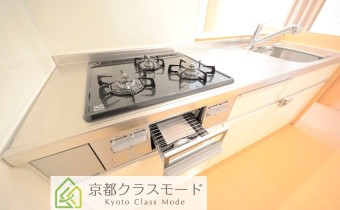 3口ガスコンロ(グリル付き)