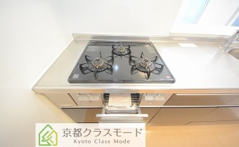 3口ガスコンロ（グリル付き）