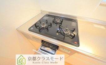 グリル付き3口ガスシステムキッチン