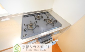 グリル付き3口ガスシステムキッチン