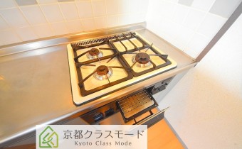 グリル付き3口ガスシステムキッチン