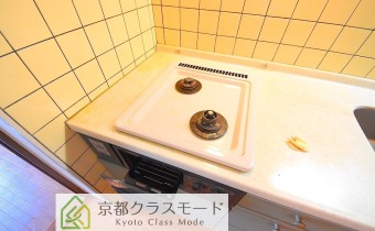 グリル付き2口ガスシステムキッチン