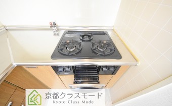 グリル付き3口ガスシステムキッチン