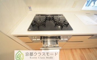 3口ガスコンロ（グリル付き）