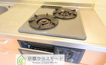 2口ガスコンロ（グリル付）