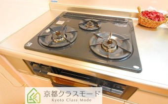 グリル付き3口ガスシステムキッチン