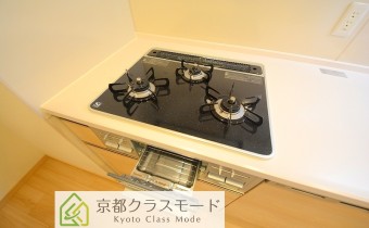 グリル付き3口ガスシステムキッチン