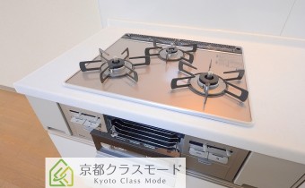 グリル付き3口ガスシステムキッチン