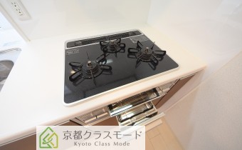 グリル付き3口ガスシステムキッチン