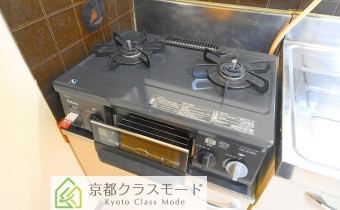 2口ガスコンロ付き