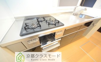 グリル付き3口ガスシステムキッチン