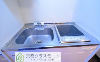 シンク＆IHコンロ　※室内写真は反転タイプです。