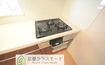3口ガスコンロ（グリル付）