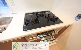 グリル付き3口ガスシステムキッチン