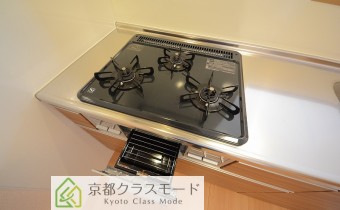グリル付き3口ガスシステムキッチン