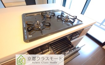 グリル付き3口ガスシステムキッチン